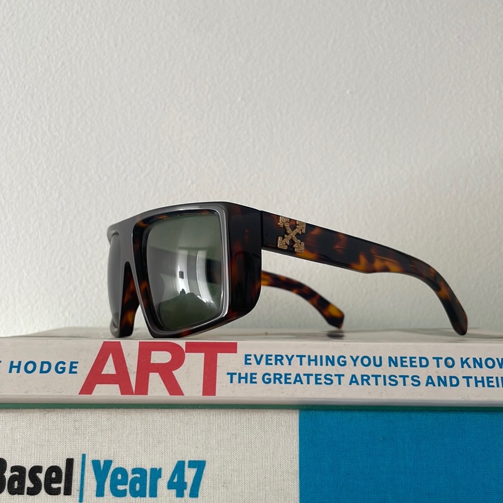Off-White Alps Arrow Acetate Shield Sunglasses